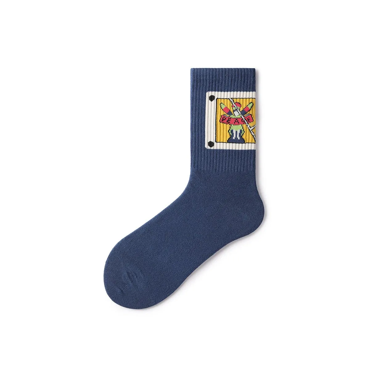 Click Me All-season Unisex 5pcs Crew Socks Set