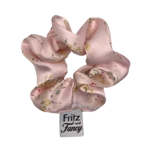 Silk Charmuse Floral Scrunchie